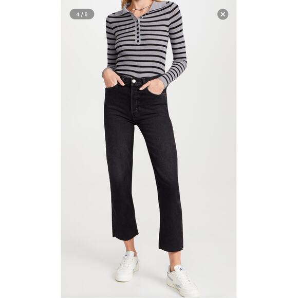 RE/DONE 70’s Stove Pipe Jeans in Washed Noir Size 31 - Picture 1 of 9